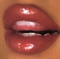 a close up of a woman's lips